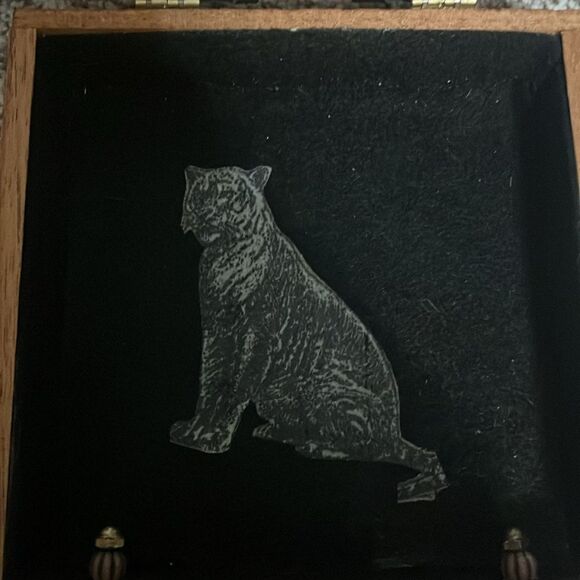 Handmade Upcycled Cigar Box Leopard Print Women's Top Handle Bag Vintage - Picture 9 of 11